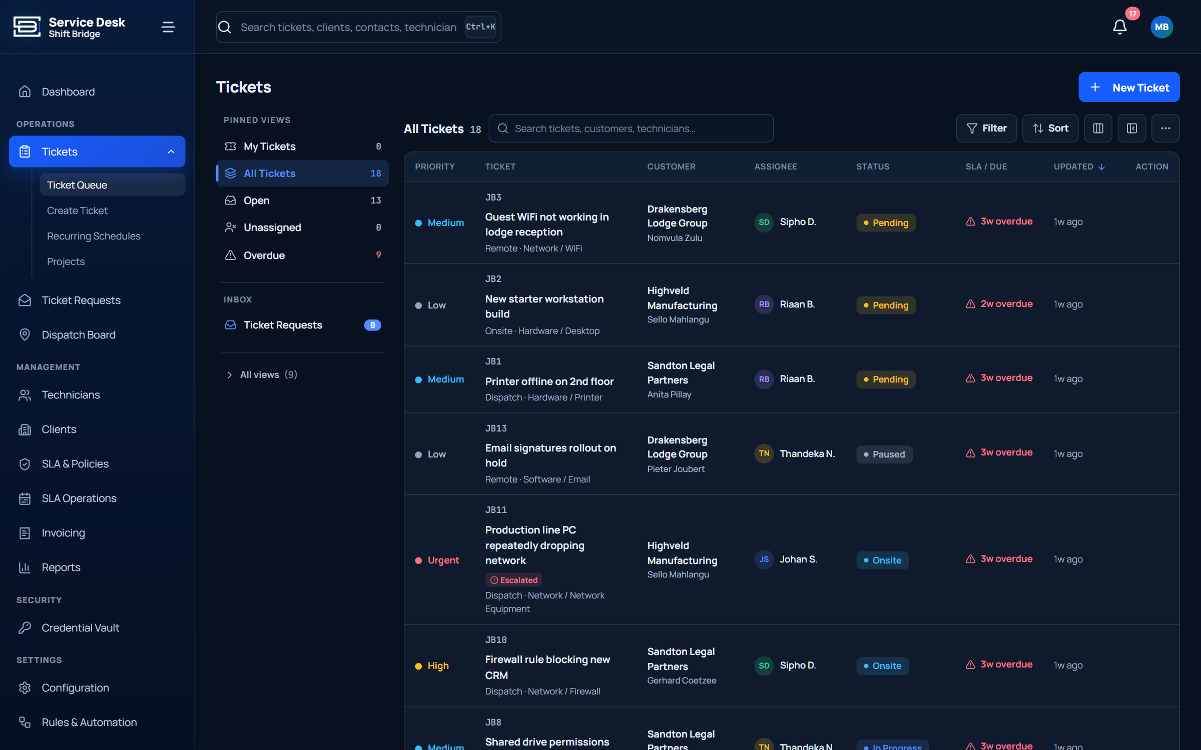 Ticket Console